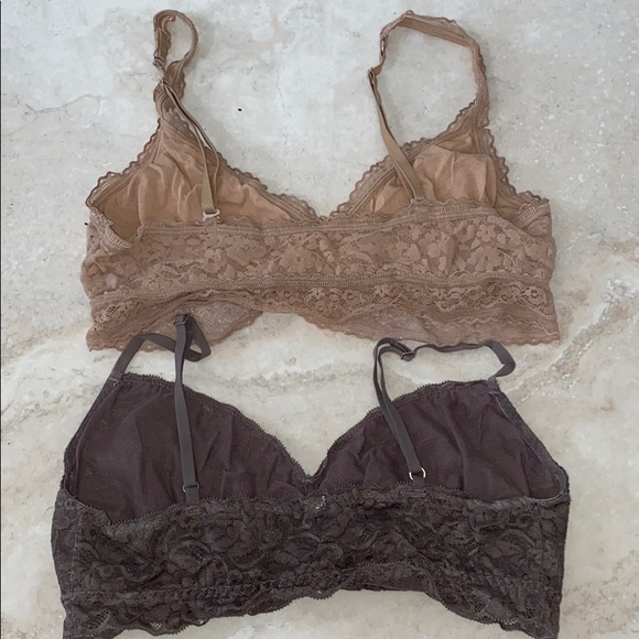 Gap Body Lace Bralettes in Nude & Charcoal- Size M - Picture 4 of 5
